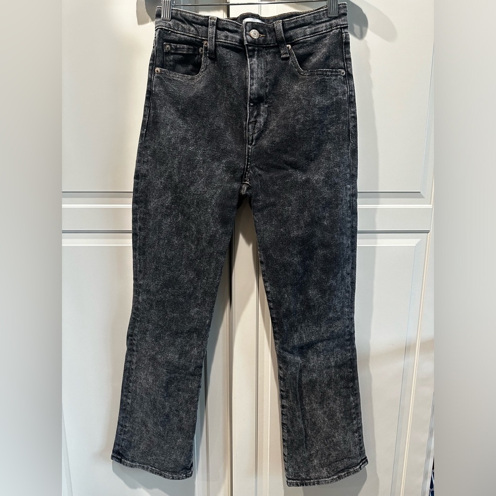 Pistola Black 90s Grunge Acid Wash Cropped Jeans - Picture 4 of 11